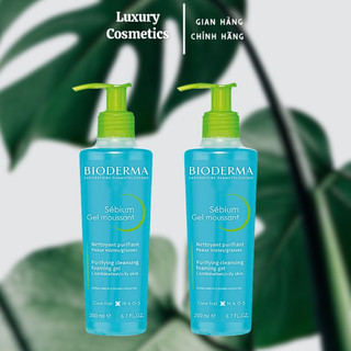 Gel rửa mặt bioderma sebium moussant làm sạch sâu, ngăn ngừa mụn không làm khô da - 200ml