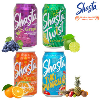 Nước ngọt mỹ có ga shasta mỹ 355ml - hàng mỹ