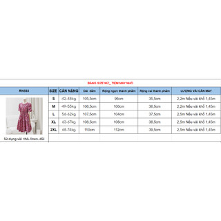 RN583_Rập giấy may đầm rút eo nữ