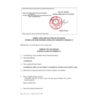 DUNG DỊCH VỆ SINH PHỤ NỮ SAFORELLE