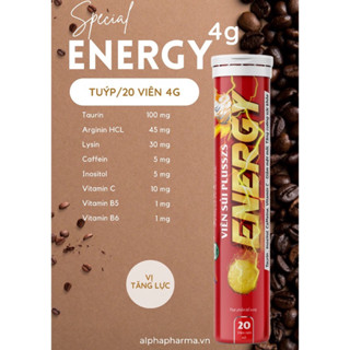 Viên Sủi Energy Alpha+ Hương Vị Nước Tăng Lực Giúp Cơ Thể Tỉnh Táo, Giảm Mệt Mỏi, Tăng Cường Sức Khoẻ