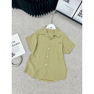 Áo sơ mi kẻ cộc tay