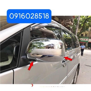 Ốp gương chiếu hậu cho xe toyota innova 2006 2007 2008 2009 2010 2011 không xinhan op kinh inova