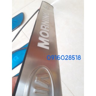 Ốp bậc cửa kia morning 2012 2013 2014 2015 mẫu inoc đep, nẹp bước chân morning inox