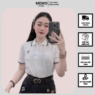 Áo POLO Nữ Cao cấp CEMOS thêu ong , vải cá sấu cotton cao cấp ngắn tay giặt ko nhăn vải mái, cực sang trọng