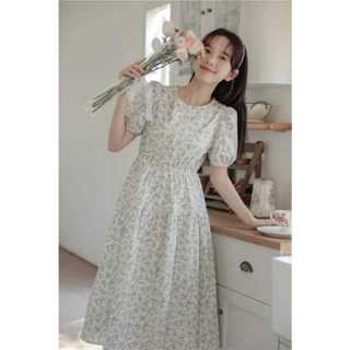Váy hoa nhí dáng dài chun eo V065