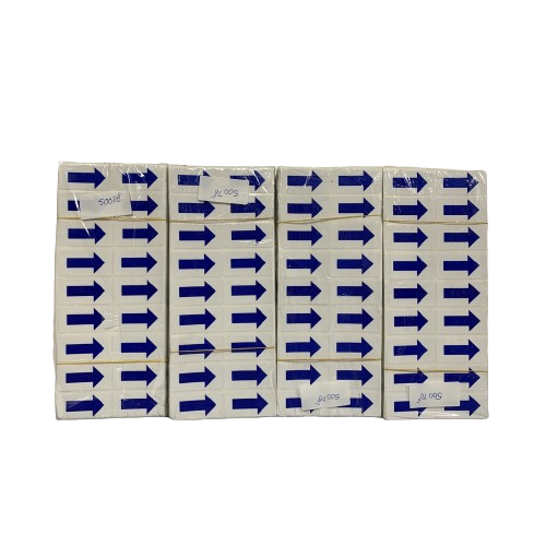 5 tờ tem mũi tên xanh,đỏ ( 50x25mm in sẵn)