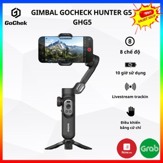 Gimbal GoChek Huntex G5, Thiết Bị Quay Video, Tay Cầm Chống Rung Tracking Livestream Cho Điện Thoại GoChek