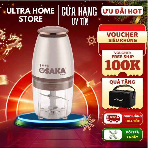 Máy Xay Thịt Osaka Đa Năng Nhật Bản Cao Cấp-Lưỡi Dao Lớn Không Gỉ, Dễ Dàng Vệ Sinh