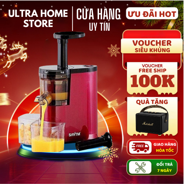 Máy ÉP Trái Cây/ Máy Ép Chậm SAVTM JE07 Hàng Cao Cấp Siêu Bền, Siêu Tiện Lợi - Bảo Hành 1 Đổi 1