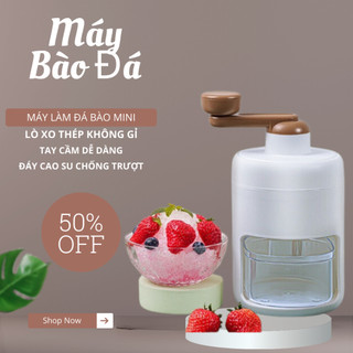 Máy làm đá bào mini, máy bào đá bằng cầm tay tuyết Đa năng mini gia đình xay đá quay tay