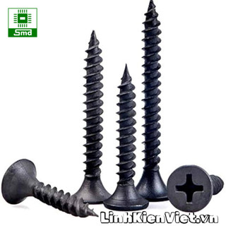 Gói 20c -vít gỗ đầu bằng 4 cạnh bắt loa đầu vát, đầu phẳng mạ kẽm màu đen m2 m2.6 m3 m3.5 m4 diy loa