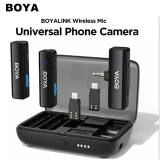 Mic thu âm không dây cài áo Boya BOYALINK/ A1/ A2 cho điện thoại, máy ảnh, máy quay vlog, livetream, phỏng vấn