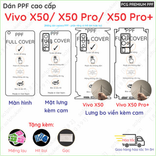 Dán PPF Vivo X50/ X50 Pro/ X50 Pro+ (Plus) loại trong, loại nhám dành cho màn hình,mặt lưng, full viền chuẩn xịn