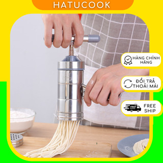 Máy làm mì tươi, Máy làm bún HATUCOOK chất liệu từ inox 304 không gỉ, bền bỉ,đầu gồm 5 lưỡi cắt khác nhau thay thế