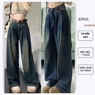 Quần jean nữ dáng suông dài ống rộng MIX Quan9289/P13K27