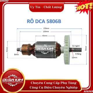 rotor/ruột máy cưa gỗ MAKITAA 5806 tặng kèm chổi than tương ứng