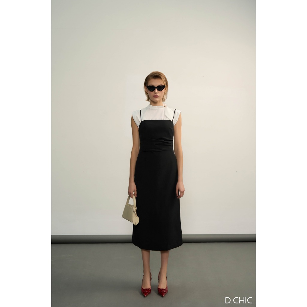 D.CHIC Váy 2 dây dáng dài nhún eo MS: 2823601
