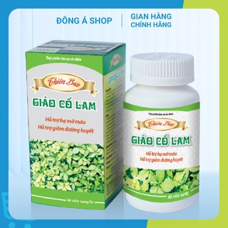 Thiên Bảo Giảo Cổ Lam hộp 60v - Hỗ trợ ổn định đường huyết, hỗ trợ giảm mỡ máu - SX tại nhà máy đạt chuẩn GMP