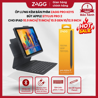 Combo Ốp kèm bàn phím Pro Keys và Bút Stylus Pro 2 cho các dòng Ipad Air/Pro 10.2,10.9,11,12.9 inch