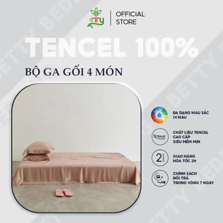 Bộ Ga Gối Trơn 100% Tencel Mềm Mát Kháng Khuẩn/ Nhiều Màu/ Kích Thước Đa Dạng m6 m8 2m