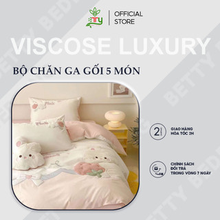 Chăn Ga Gối Viscose Luxury Betty Bedding Mềm Mại Mịn Màng Full Size