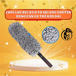 Chổi lau bụi xe ô tô sợi dầu chuyên dụng Cán có thể kéo dài