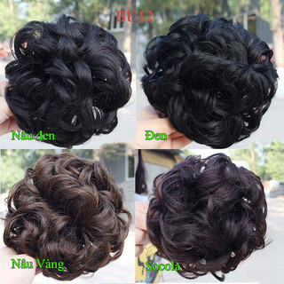 Tóc giả búi kẹp nửa đầu búi xoăn kẹp siu hót hít ❤️freeship❤️ tgtnbu12