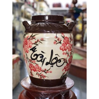 CHUM GẠO TÀI LỘC BẰNG SỨ BÁT TRÀNG - DÙNG ĐỰNG GẠO CẦU TÀI LỘC, PHONG THỦY MANG TÀI VẬN VỀ NHÀ - CHUẨN MEN BÁT TRÀNG