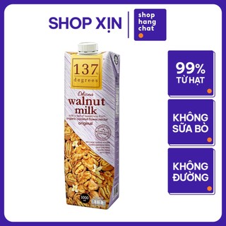 [HỘP 1 LÍT] Sữa Hạt Óc Chó Nguyên Chất 137 DEGREES Có Vị Ngọt Từ Mật Hoa Dừa Healthy Không Đường Thái Lan