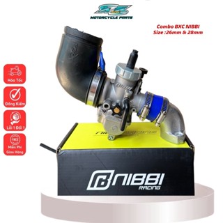 Bình xăng con NIBBI  26 28 và 30mm Full bộ 3 món ,ga tròn chính hãng Keihin Thailan