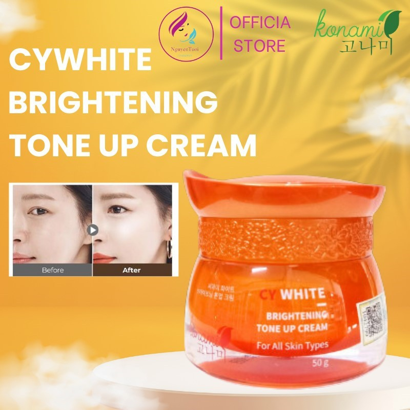 Kem dưỡng trắng da Cywhite White Brightening Tone Up Cream 50G
