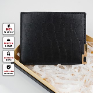 Ví nam da bò thật cao cấp vân cá sấu
