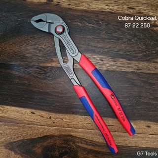 KNIPEX Cobra® 87 22 250 QuickSet Kìm Nước Mỏ Quạ Thao Tác Nhanh Chiều Dài 250mm Mở Đến Ø 50mm