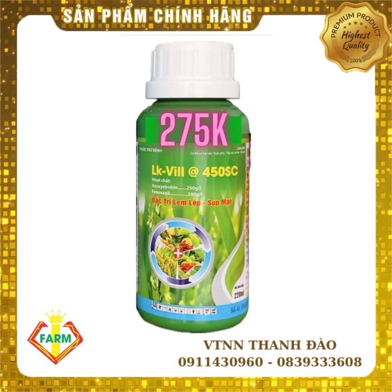 LK VILLA Quản lý  LEM LÉP HẠT, Đạo ôn sụp mặt cty IFARM| Chai 220ml