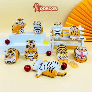 Set 9 Mô Hình Hổ Cao Cấp Nhiều Biểu Cảm Dễ Thương để Bàn Trang Trí Bàn Làm Việc Học Tập Làm Quà Tặng Bạn Bè - QDECOR