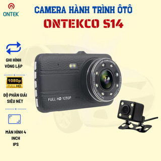 [COMBO] Camera hành trình ONTEKCO S14 Black kèm thẻ 32G có 8LED trợ sáng, ghi hình trước + Sau 1080P