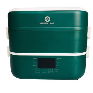 Hộp Cơm Cắm Điện Văn Phòng, Cà Men Điện 2 Tầng 4 Bát Sứ Nấu Chín Hâm Nóng Giữ Nhiệt Green Line