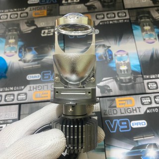 Đèn led bi cầu mini V9 PRO chân H4 lắp như zin ô tô xe máy