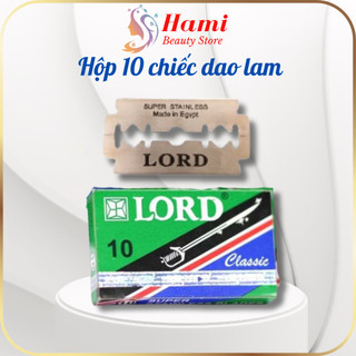 Hộp 10 chiếc dao lam Lord sắc bén dùng cạo râu, cạo lông