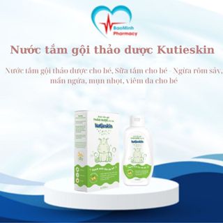 Nước tắm Kutieskin, Nước Tắm Gội Thảo Dược , Sữa Tắm Cho Bé - Ngừa Rôm Sảy, Mẩn Ngứa, Mụn Nhọt, Viêm Da Cho Bé