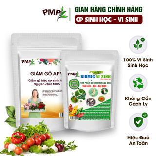 Combo Chế Phẩm Vi Sinh Biomic & Giấm Gỗ Sinh Học APY PMP Cho Hoa Hồng, Rau Sạch, Cây Cảnh
