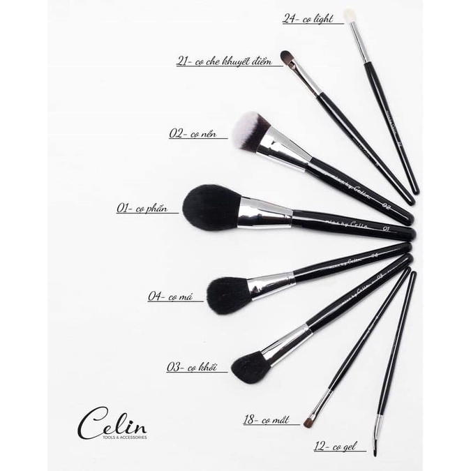 Bộ Cọ Trang Điểm Celin 30 Cây Lông Thú Mềm Mại, Dễ Vệ Sinh