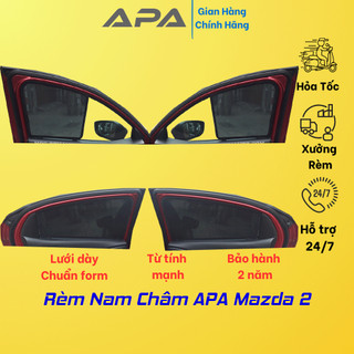 Rèm che nắng ô tô chống uv apa mazda 2 - rèm che nắng nam châm - việt nam sản xuất