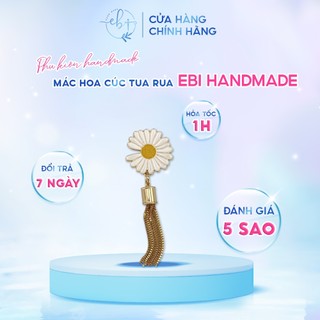 Mác Túi Hình Hoa Cúc Tua Rua, Phụ Kiện Charm Trang Trí Gắn Túi Handmade, Túi Ví Nữ Thủ Công DIY - EB35