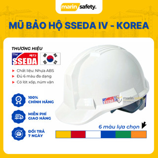 Mũ bảo hộ lao động SSEDA chính hãng Hàn Quốc, có tem chống hàng giả nhiều màu - Marin Safety