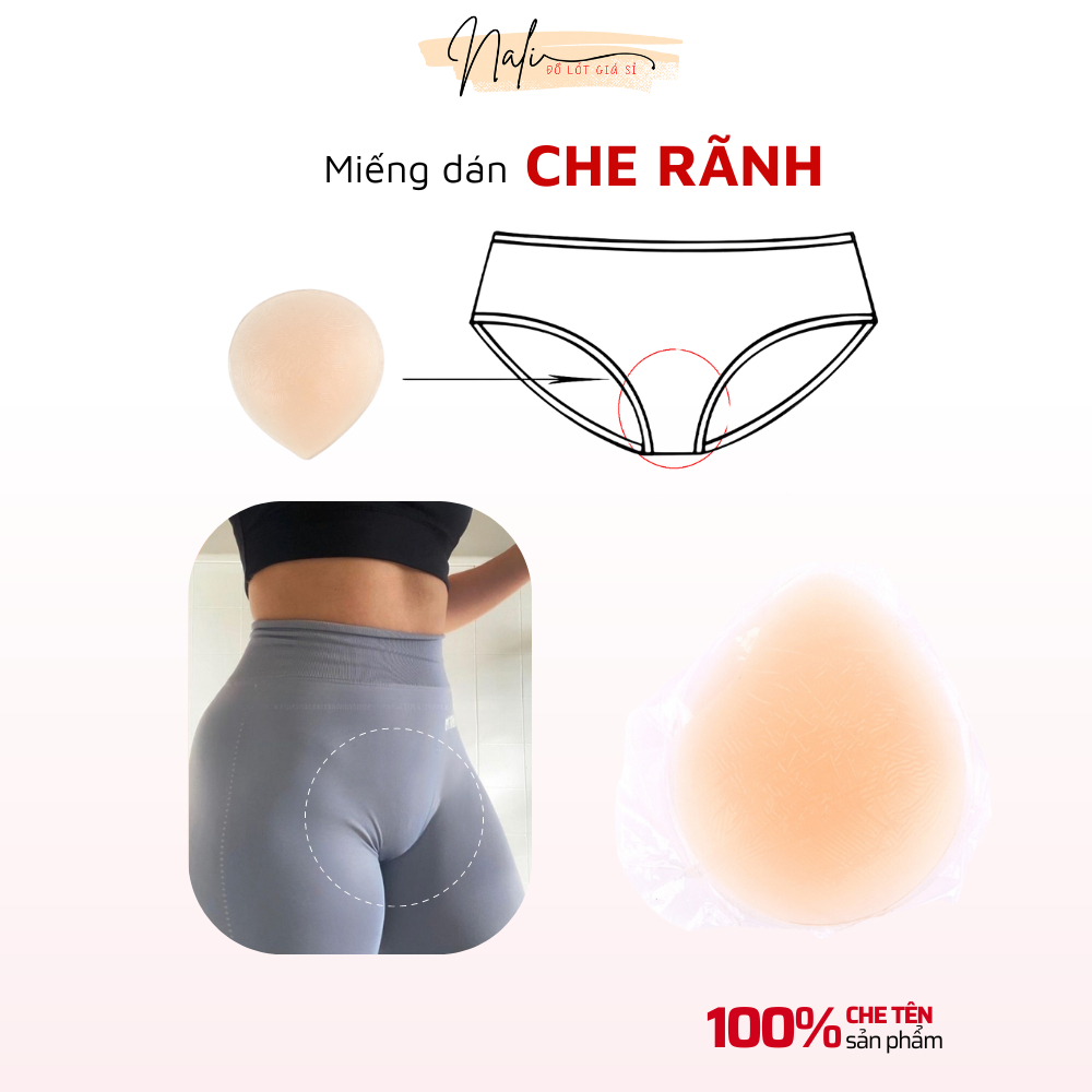 Miếng Dán Che Vùng Kín Silicone Chống Lộ Rãnh Khi Mặc Bikini Đi Biển, Đồ Tập Bó Sát Nali do lot gia si 411