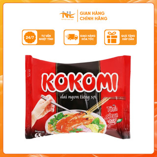 Combo 10 Gói Mì Tôm Kokomi  65g- Mì Tôm Chua Cay Tạp Hóa Nam Linh Thùng Dai Giòn Hàng Chính Hãng, Date Mới