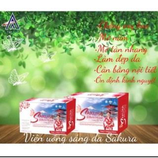 VIÊN UỐNG SÁNG DA SAKURA GLUTATHION, (TẶNG  1LO COLAGEN SAKURA)