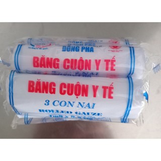 Băng cuộn y tế Ba con nai Đông Pha bịch 5 cuộn 1m8*0.085